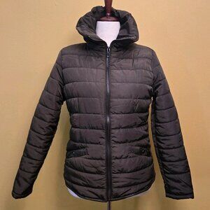A&I Womens‎ Lightweight Utility Jacket Olive Green Puffer Womens Medium Full Zip
